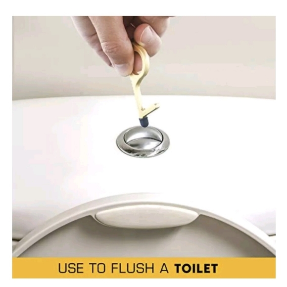 New 3 Pack Mobi Lock Brass Door Opener Key Chain Tool. - Picture 6 of 12